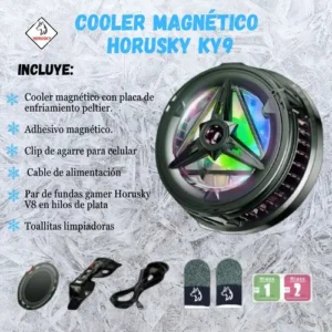 Combo Optimo de Gatillos Electrónicos KY02 y un Cooler Magnético RGB KY09 – Turbo Precisión y Enfriamiento en Free Fire y Call of Duty Mobile - Image 4