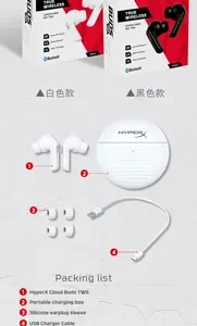 Audífonos Gamer HyperX Cloud Buds Bluetooth – Sonido Envolvente para Call of Duty, PUBG y Free Fire - Image 5